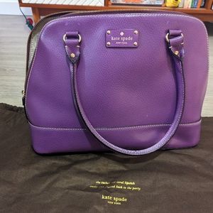 Purple Kate Spade Leather Shoulder Bag Wellesley Rachelle